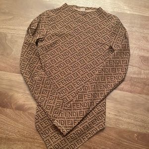 Fendi x SKIMS Mock Neck Long Sleeve Bodysuit